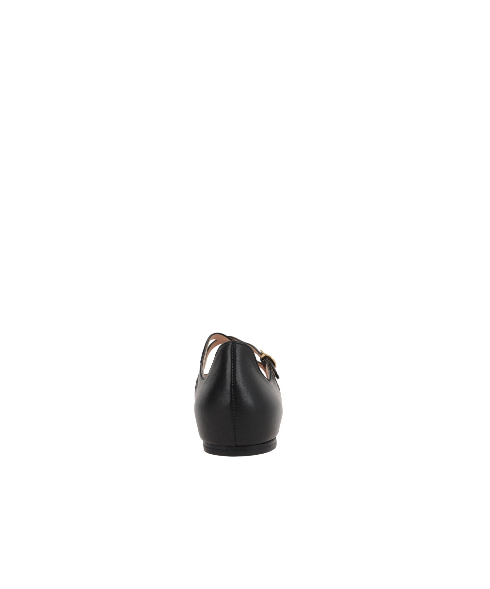 Bally Leather Cut-out Ballerinas Flat Sole In Black