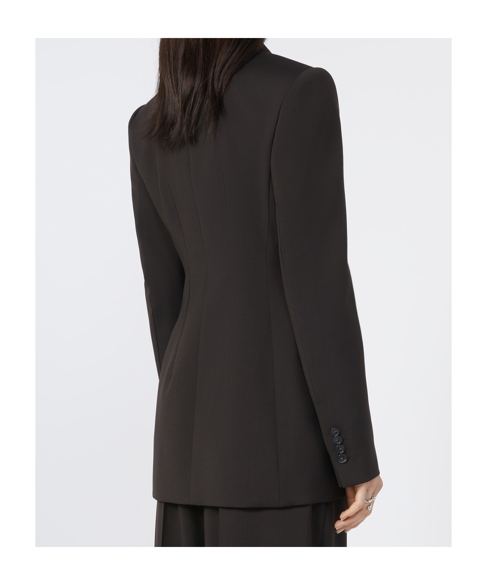 Sportmax Structured Double-breasted Blazer With Flap Pockets