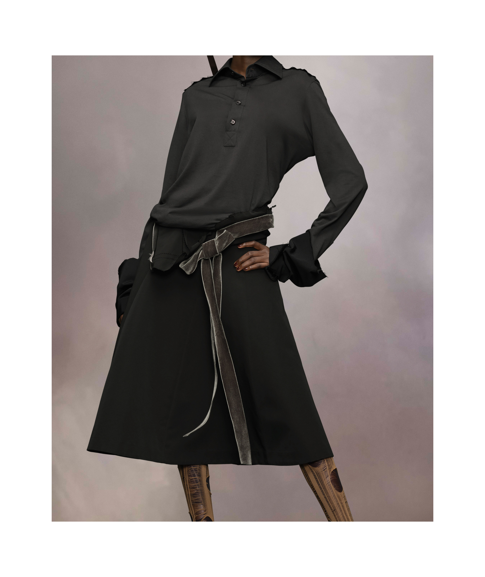 Maison Margiela Work-in-progress Dress Woman Black In Black