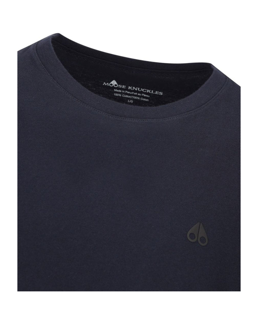 Shop Moose Knuckles Logo-printed Cotton T-shirt In Black