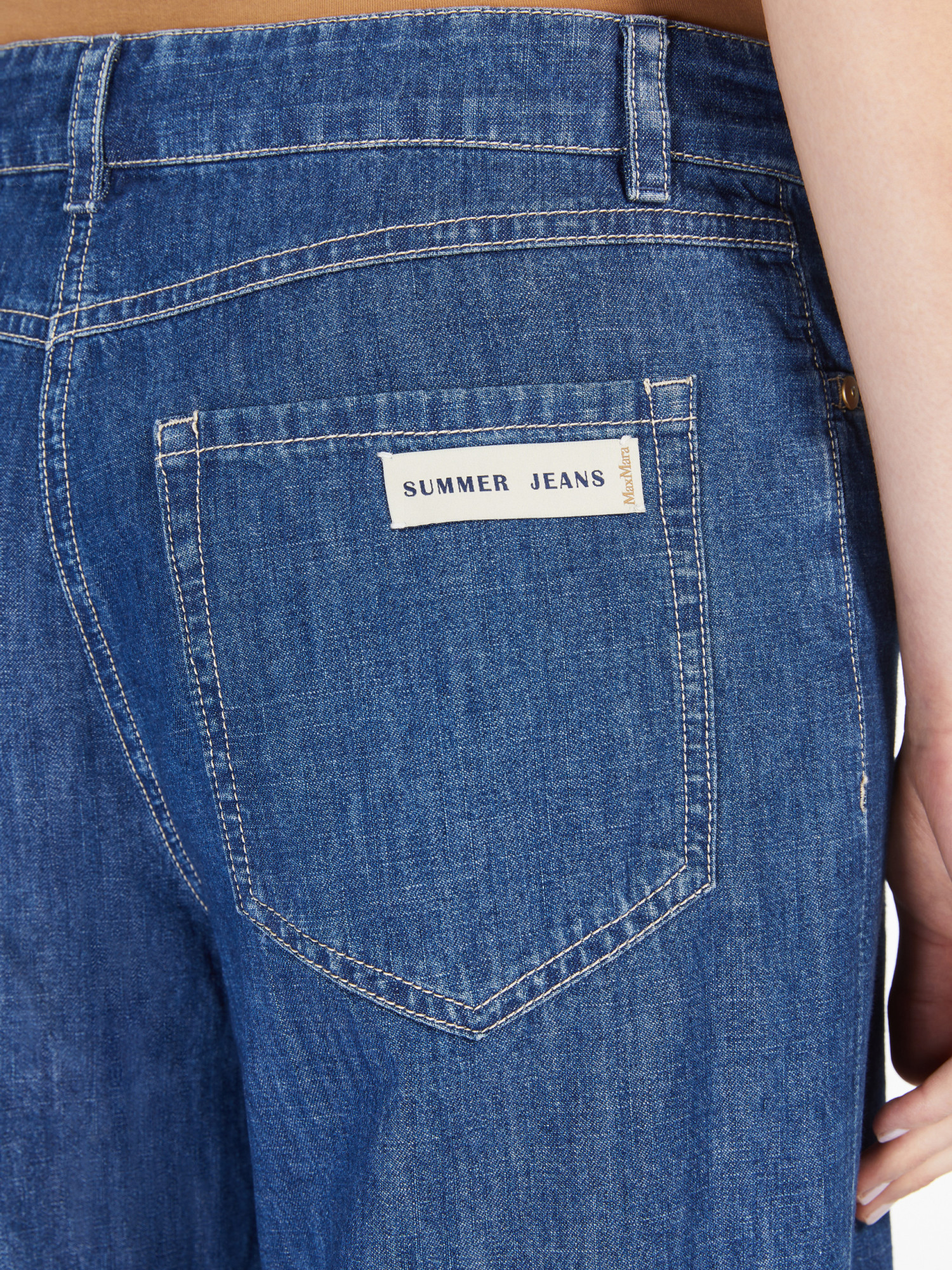 Max Mara Vaqueros De Pernera Recta En Denim In Blue