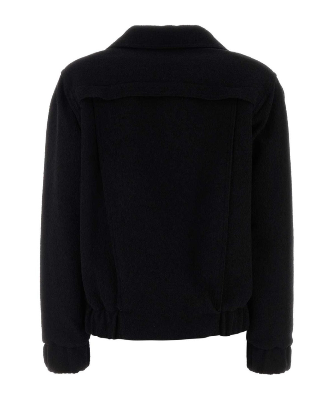 Alessandra Rich Tweed Boucle Oversized Bomber Jacket In Black