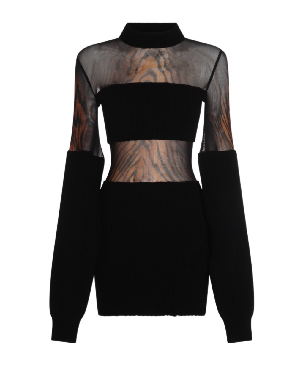 Jean Paul Gaultier Knee Length Dress Fitted Silhouette In Black