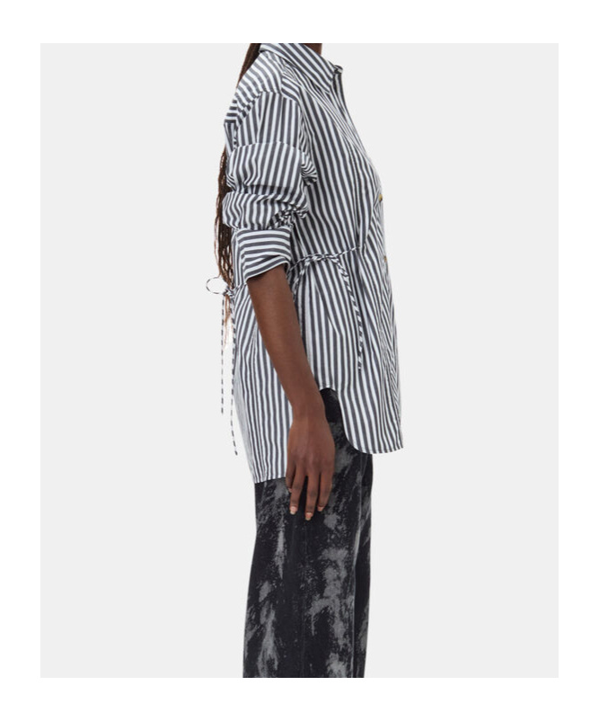 Ganni "oversized Striped In Black