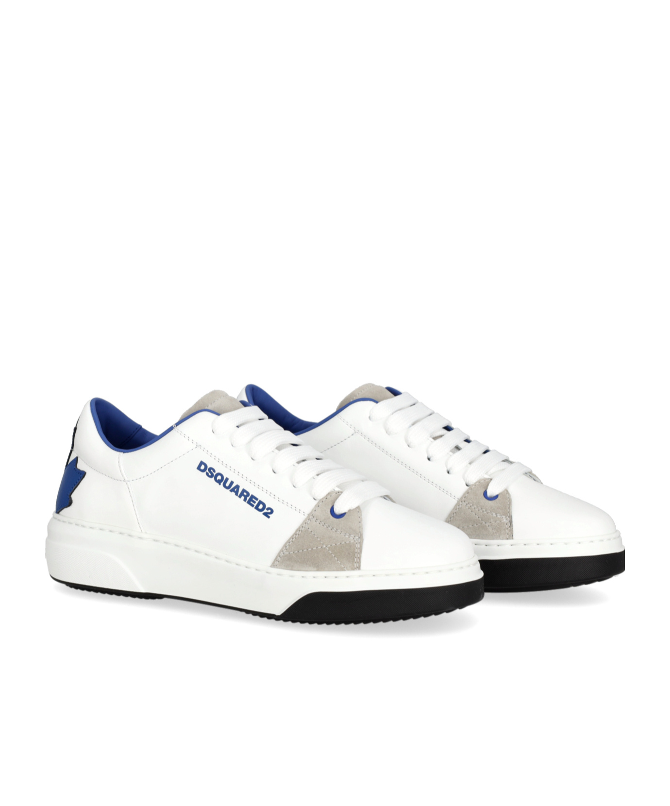 Dsquared2 Bumper Leather Sneakers In White