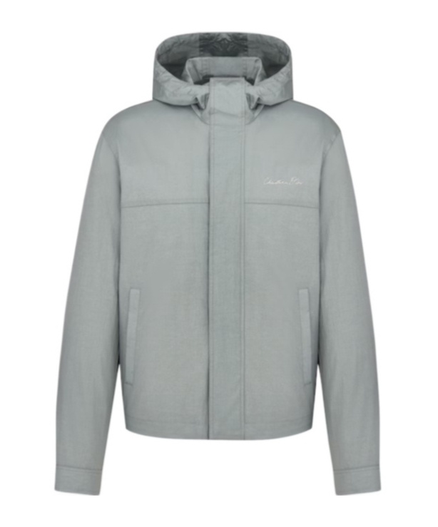Dior Windproof Casual Jacket In Gray