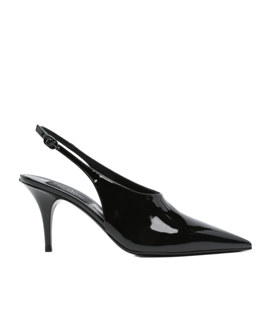 Valentino Le Salon Black Patent Leather Slingback In Black