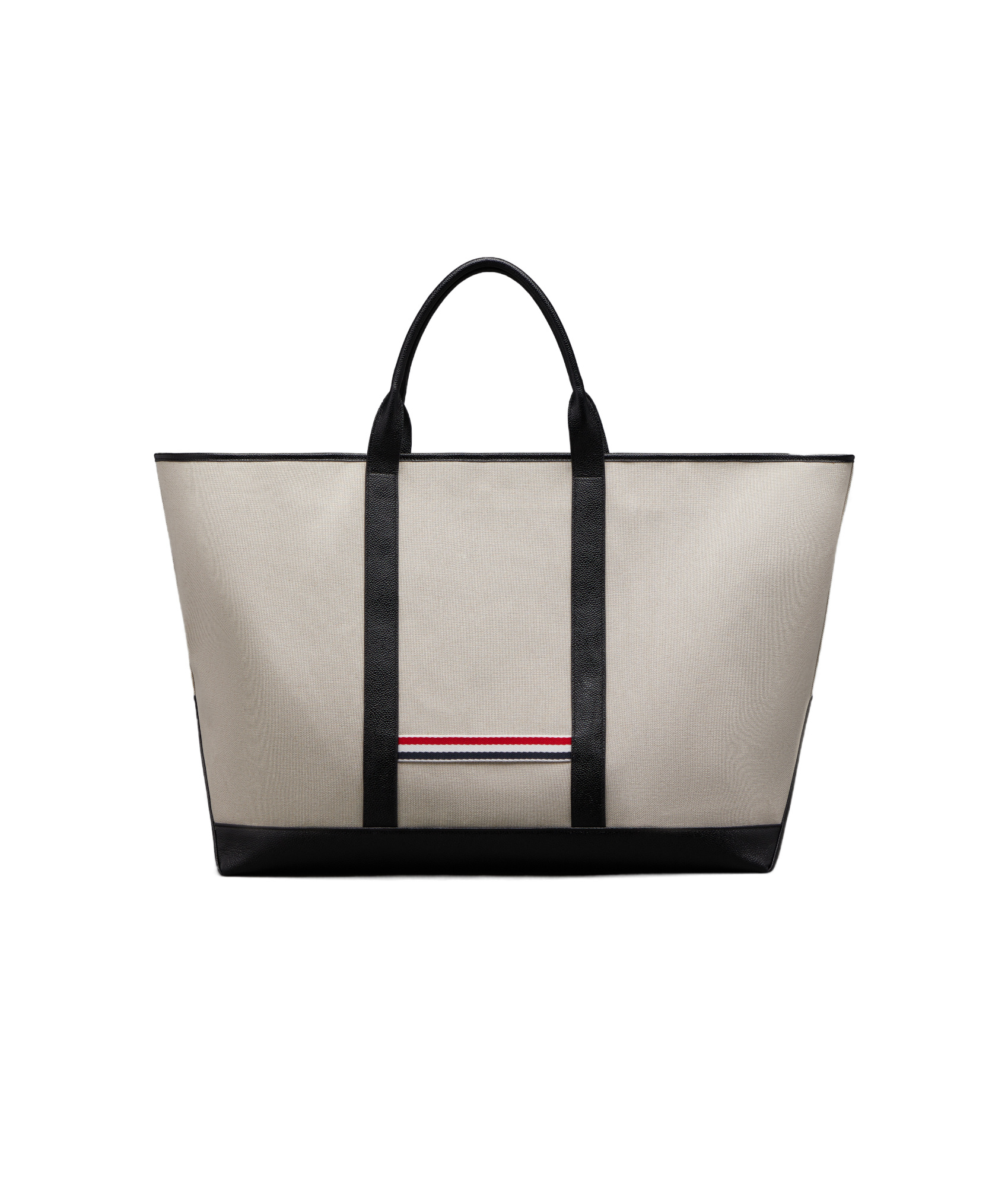 Thom Browne Rwb-stripe Tote Bag In Nude