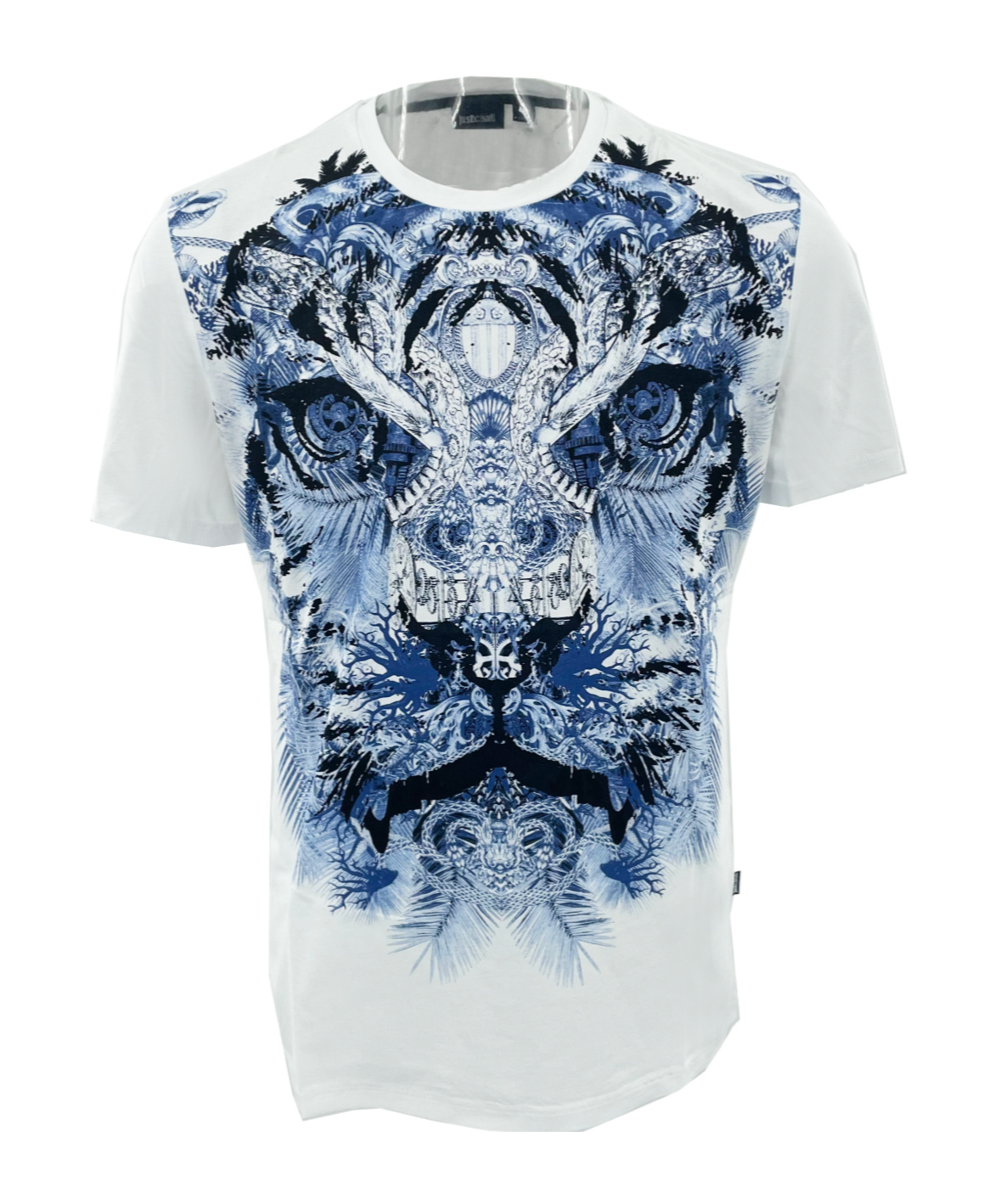 Just Cavalli Pattern Printed Short-sleeved T-shirt In Blue