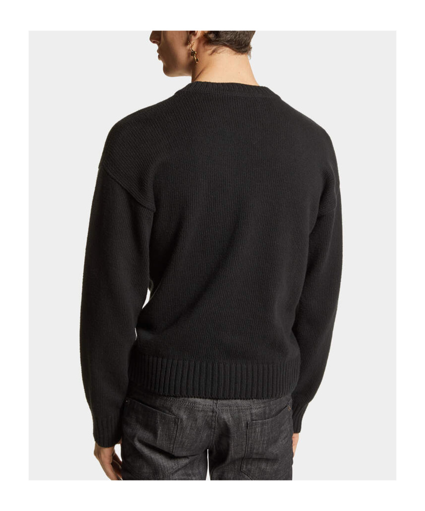 Dsquared2 Logo-print Knitted Jumper In Black