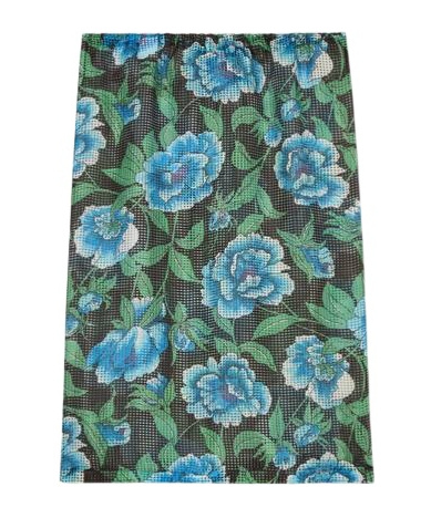 Kenzo Midirock Mit Pfingstrosen-print In Green