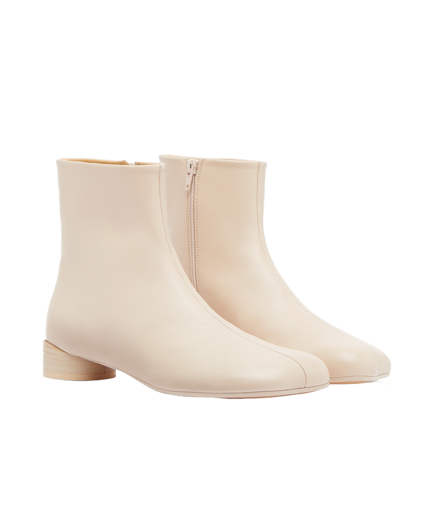 Shop Mm6 Maison Margiela Anatomic Ankle Boots In Nude