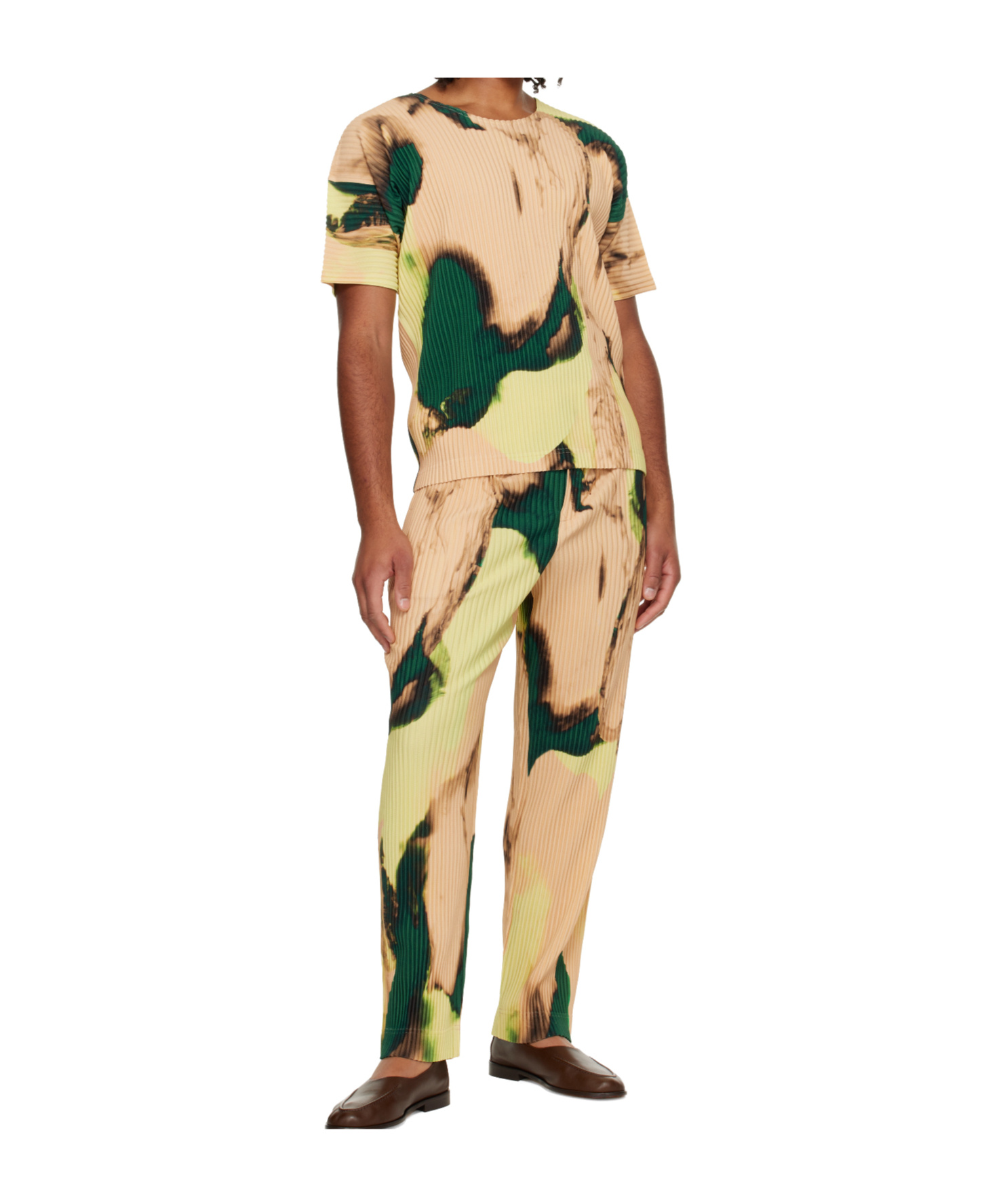 Issey Miyake Multicolor Agate T-shirt In Brown