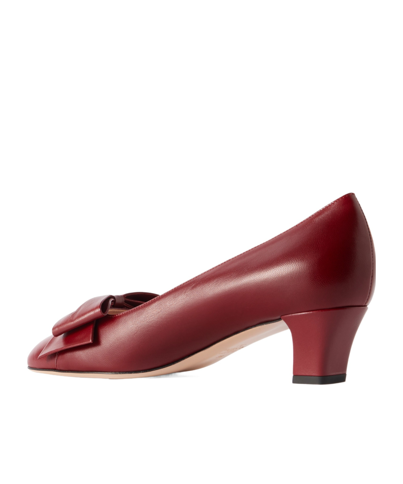 Valentino Bowow 45 Bow-embellished Leather Pumps In Red