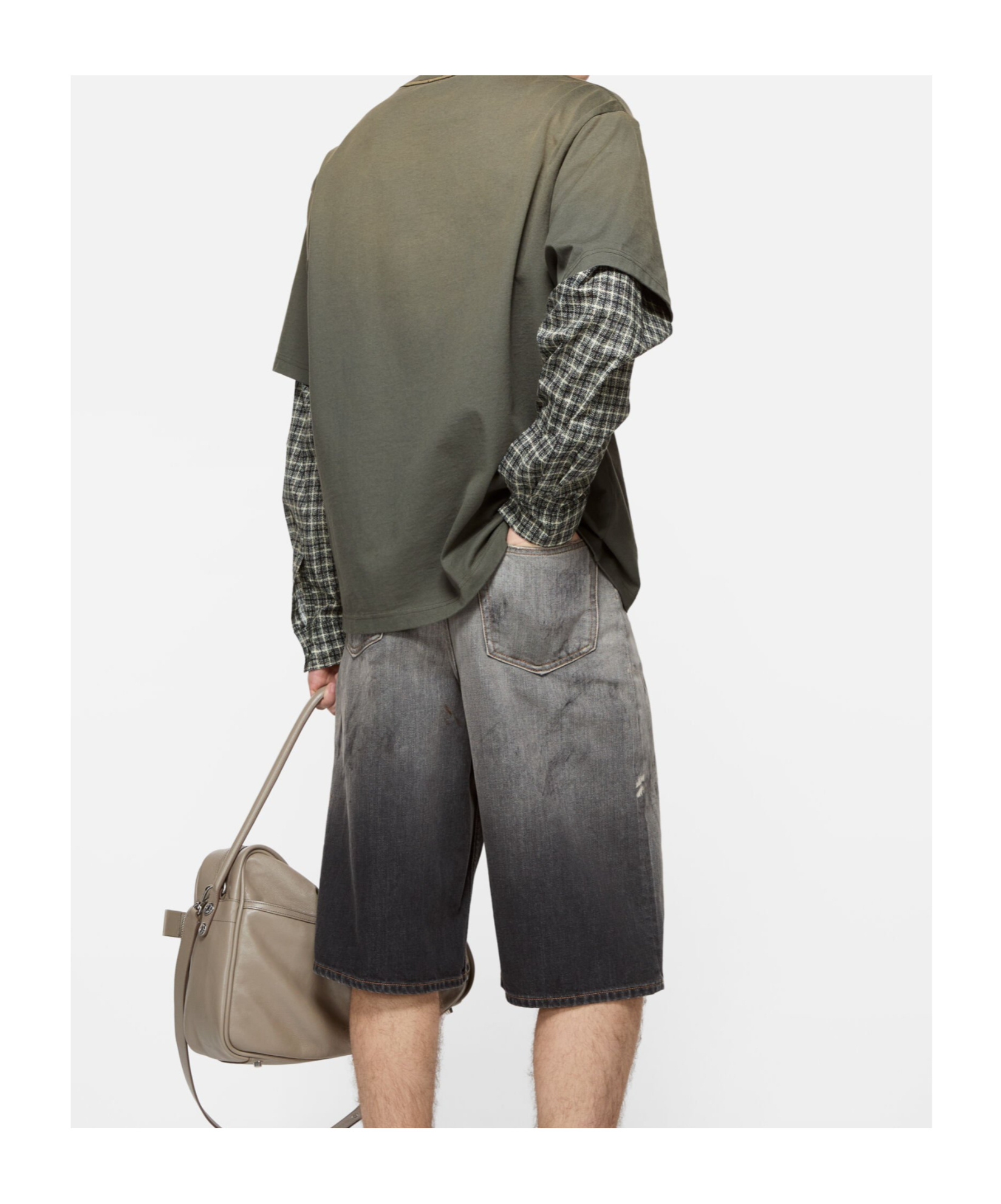 Acne Studios Logo-appliqué Layered T-shirt In Green
