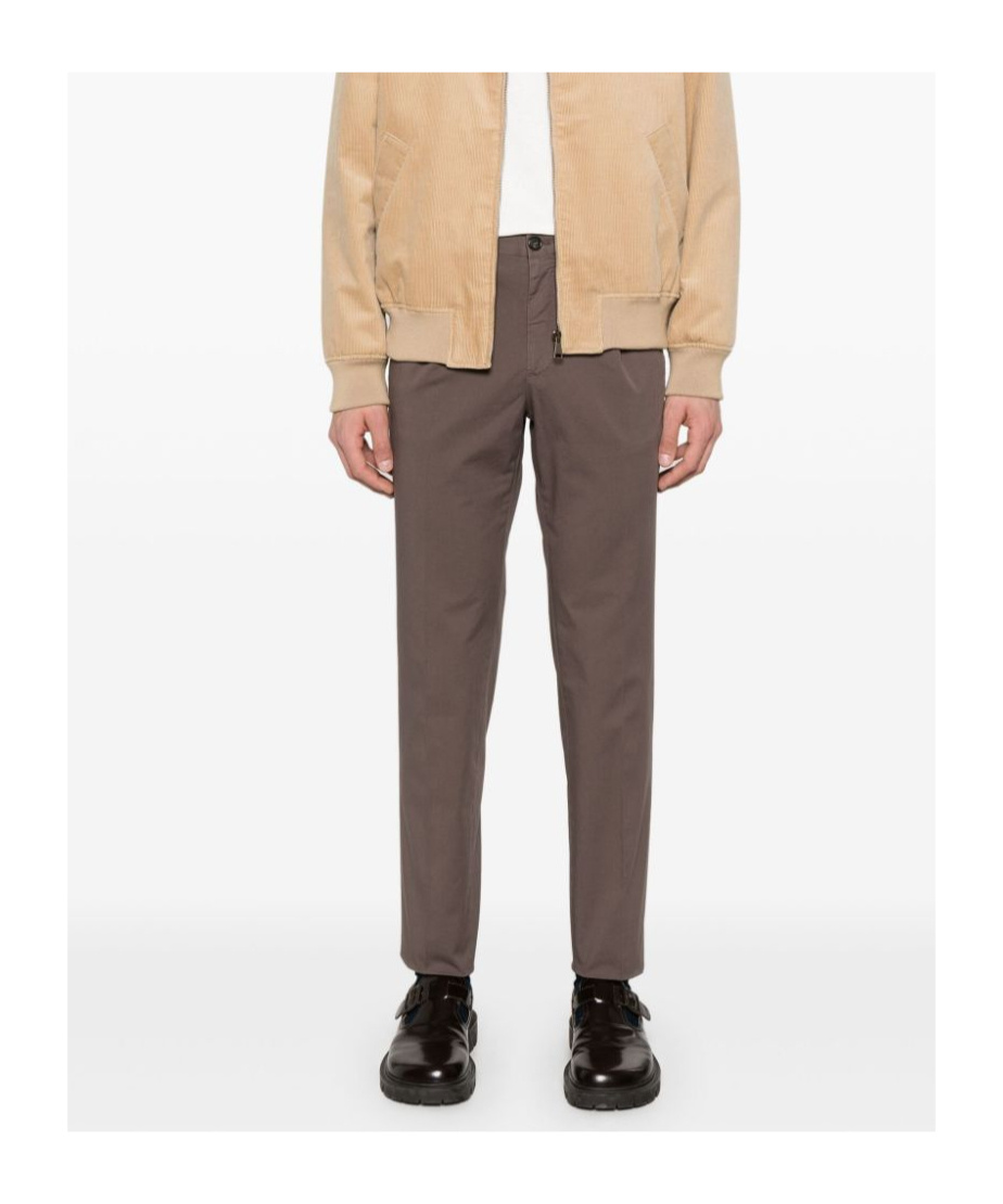 Incotex Tapered Trousers In Brown