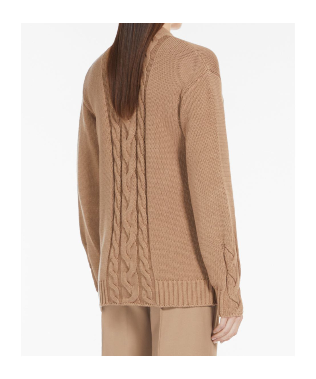 Max Mara Long-sleeved Cardigan In Nude