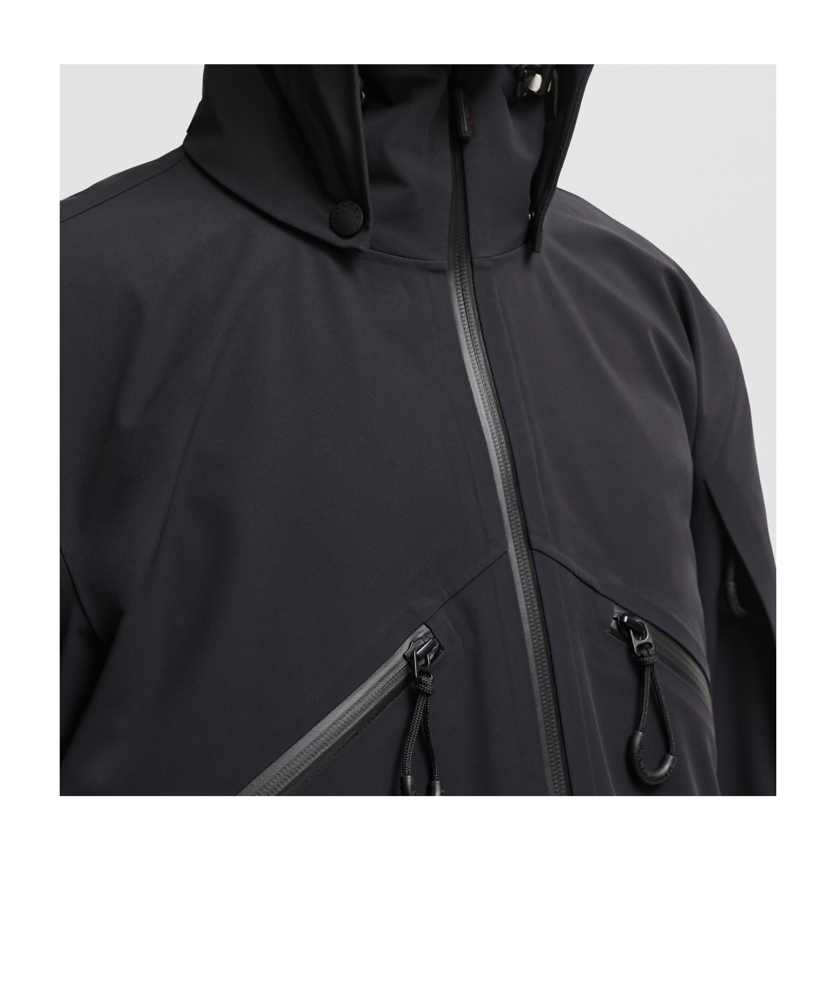 Moncler Womens Black Kibira Hooded Stretch-woven Jacket