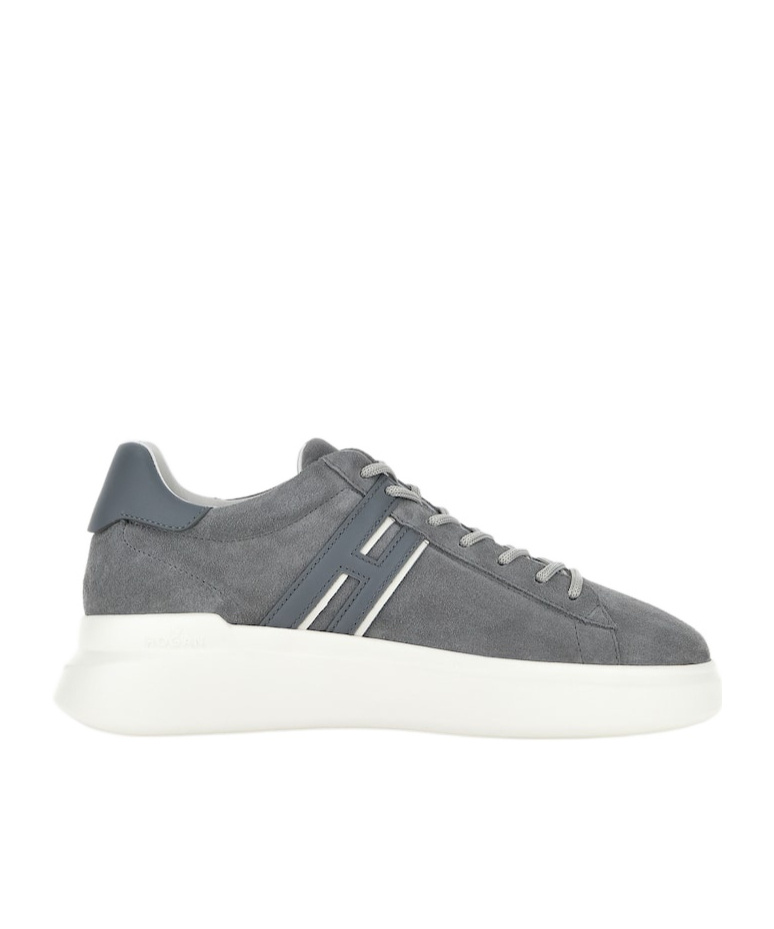 Hogan Man Sneakers Light Grey Size 9 Soft Leather In Gray