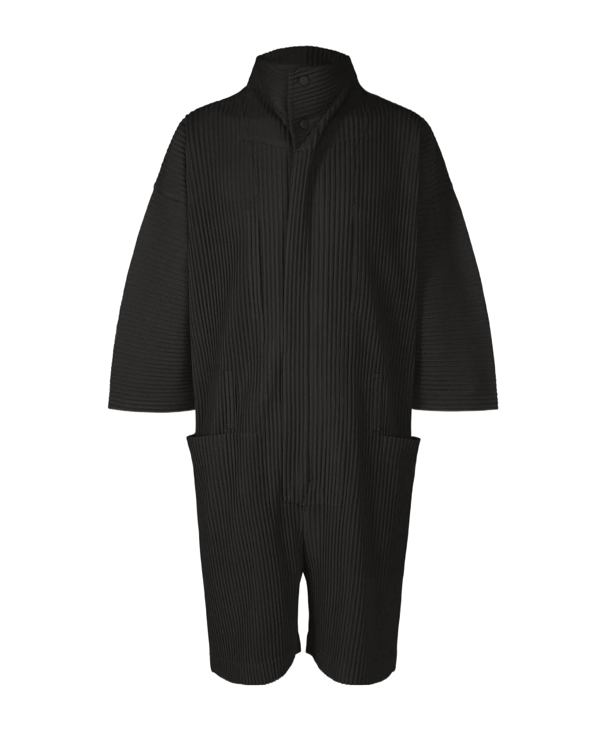 Issey Miyake Pleats Bottoms 3 Jumpsuit In Black