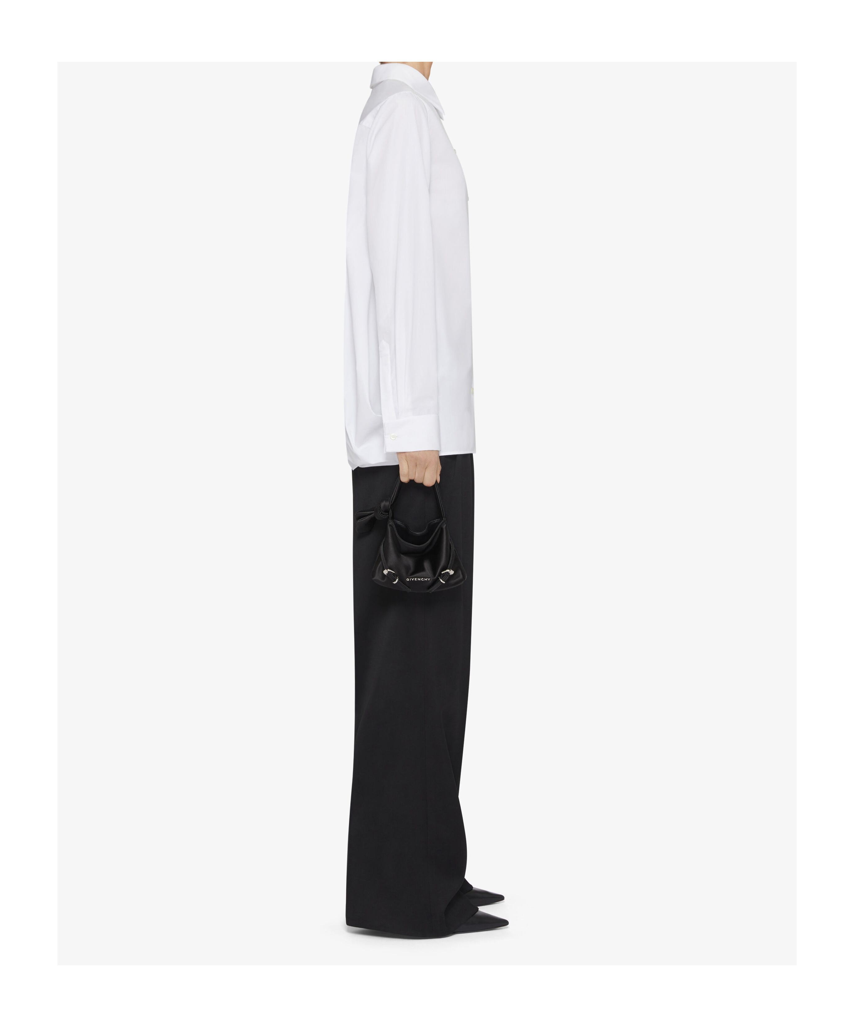 Givenchy Oversized Shirt In Poplin With Open Back In White