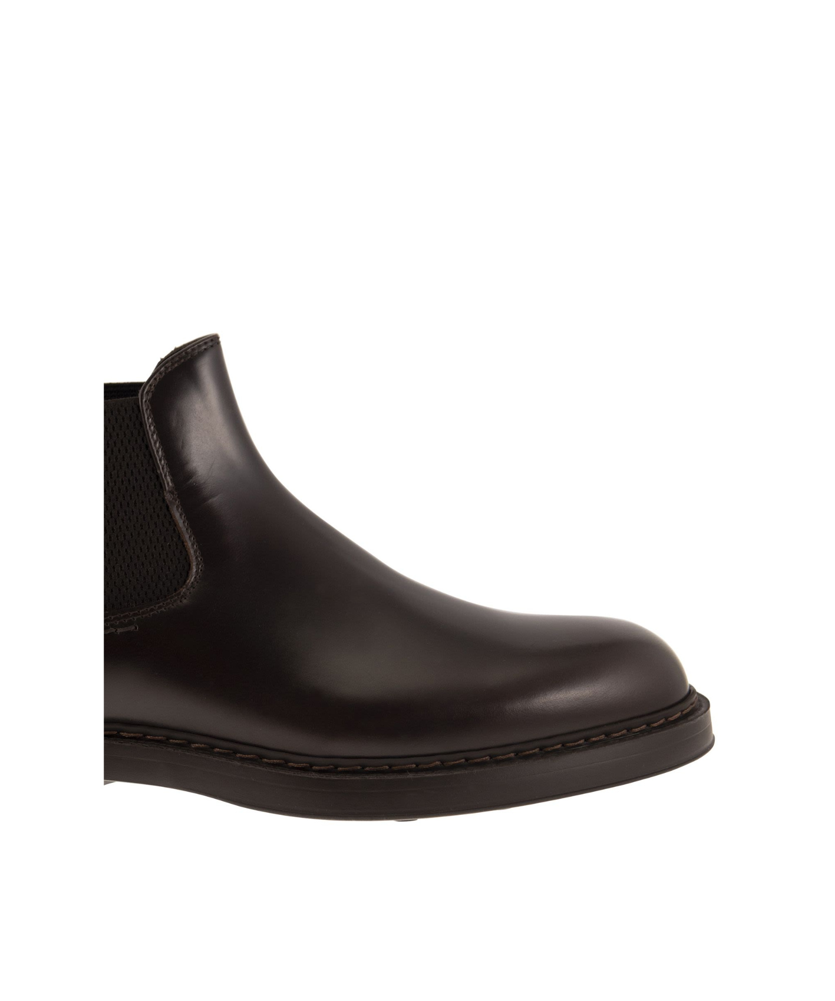 Doucal's Black Leather Ankle Boot In Black