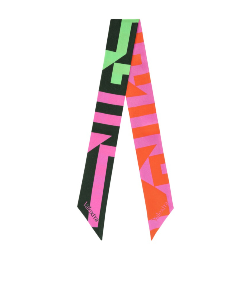 Valextra Love Lines Silk Band In Multi