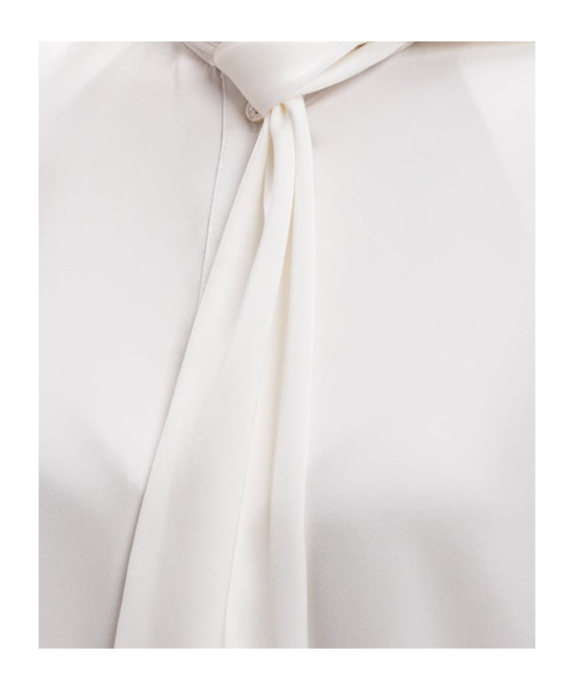 David Koma Bow-detail Satin Shirt In White