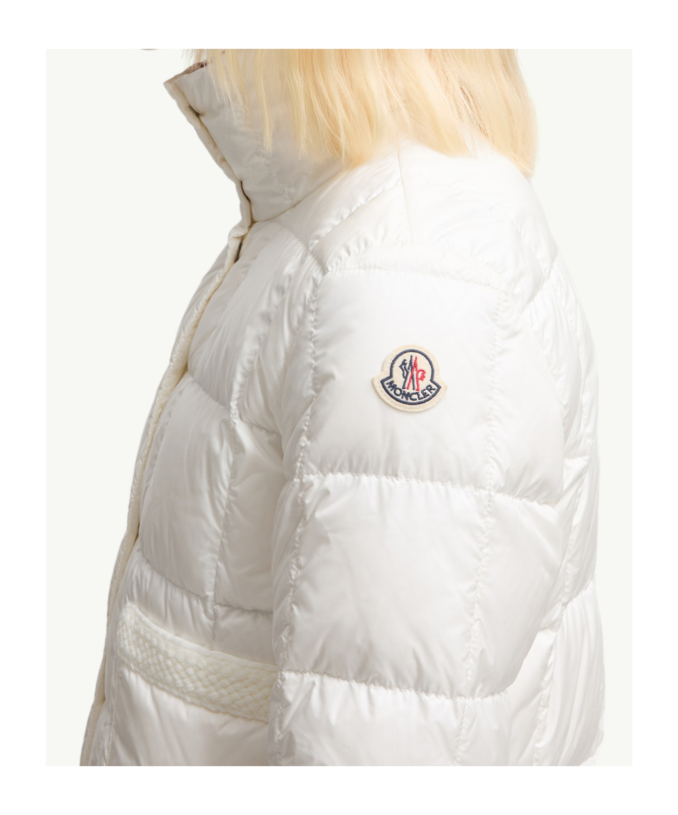 Moncler Long Sleeve Down Jacket In Neutral