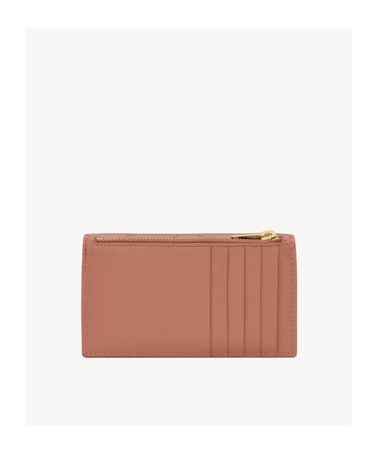 Saint Laurent Cassandre Fragments Flip Card Bag In Brown