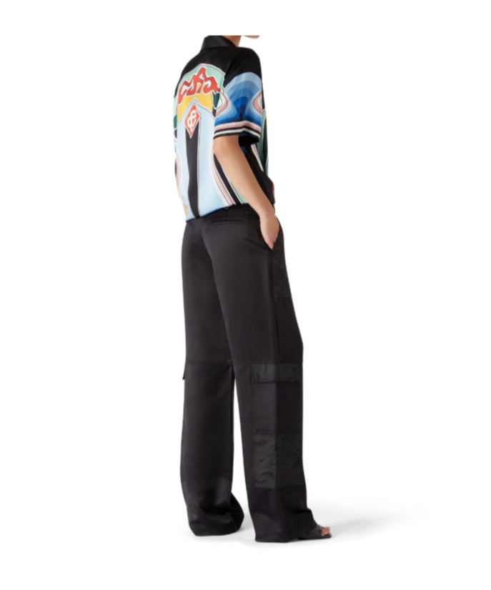 Casablanca Logo Panel Track Pants In Black
