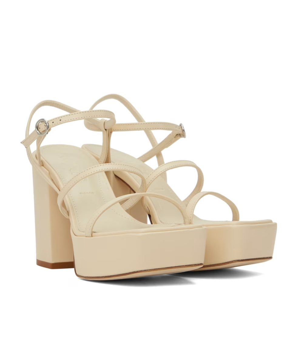 Aeyde Katalin Platform Leather Sandals In Nude