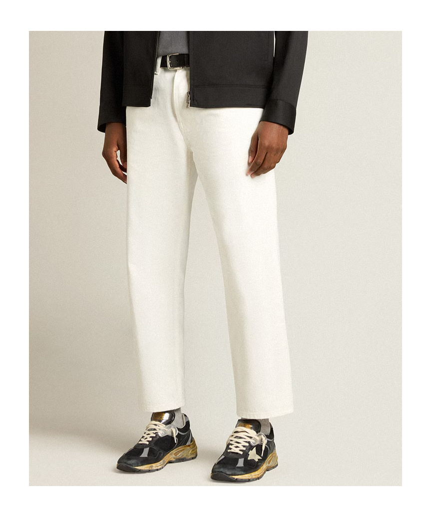 Golden Goose Star-detail Jeans In White