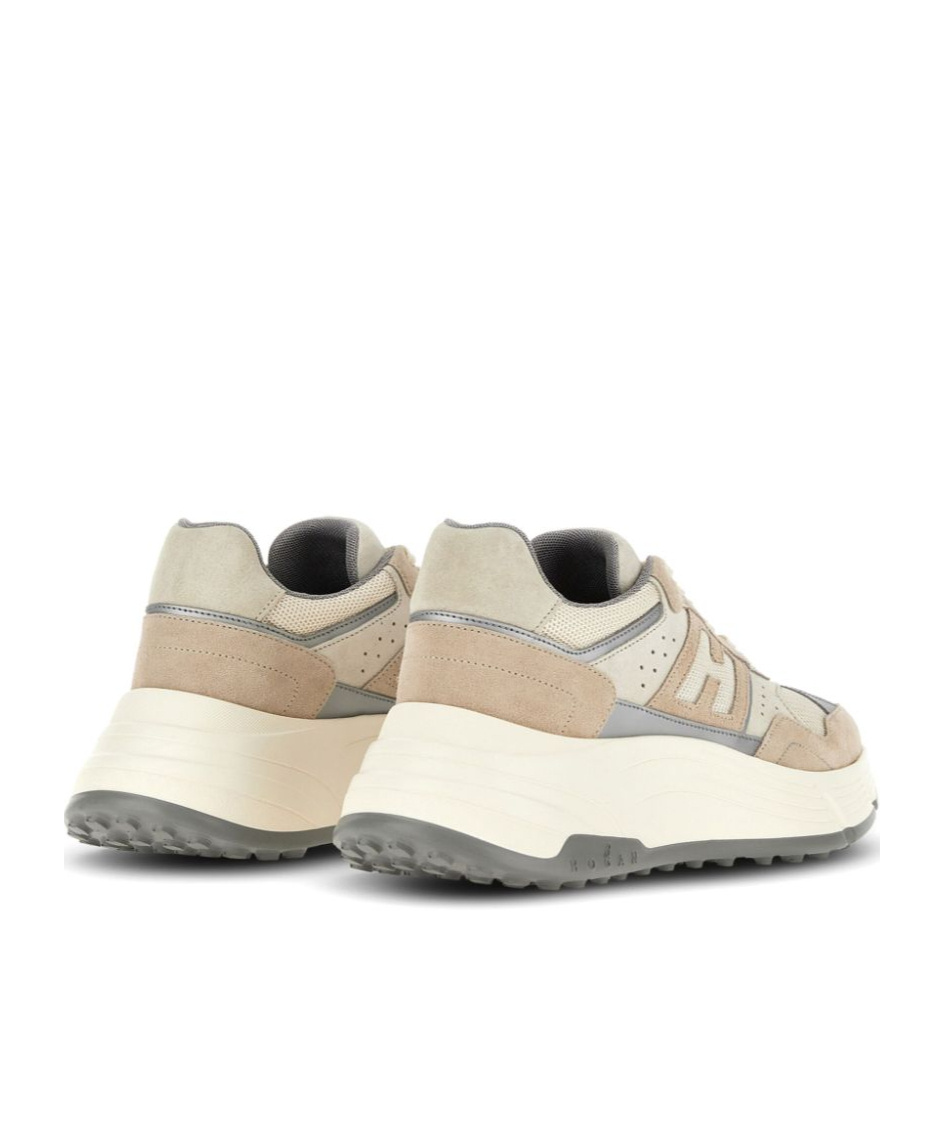 Hogan Leather Sneakers With Chunky Rubber Sole In White
