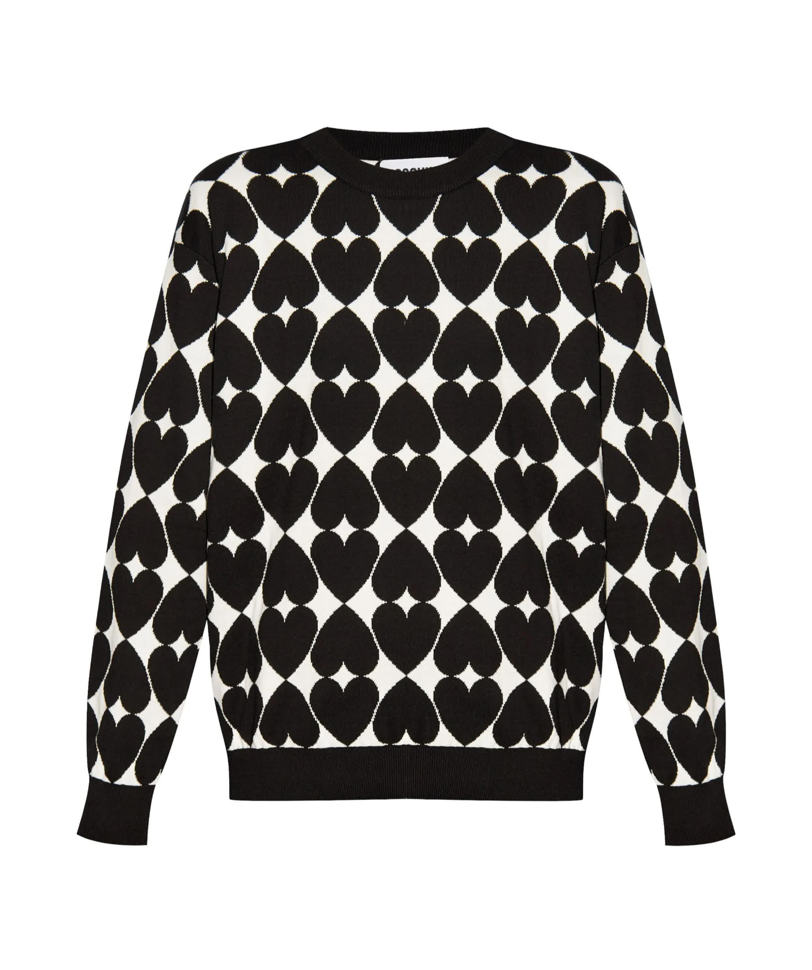 Moschino Sweater With Embroidered Pattern In Black