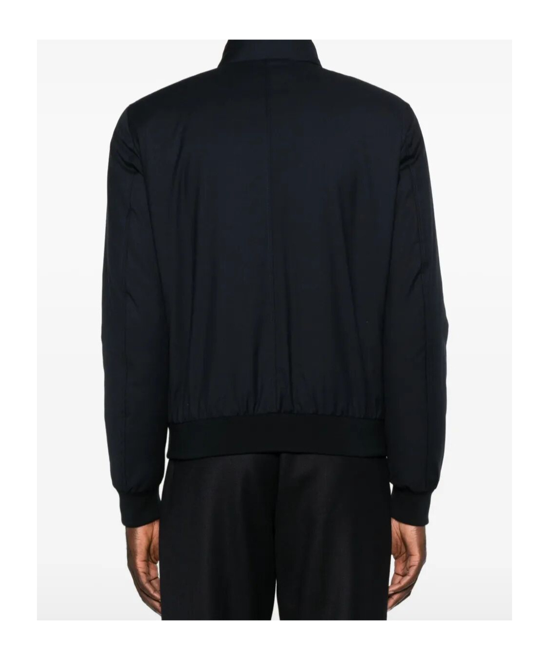 Moorer Button-fastening Bomber Jacket In Black