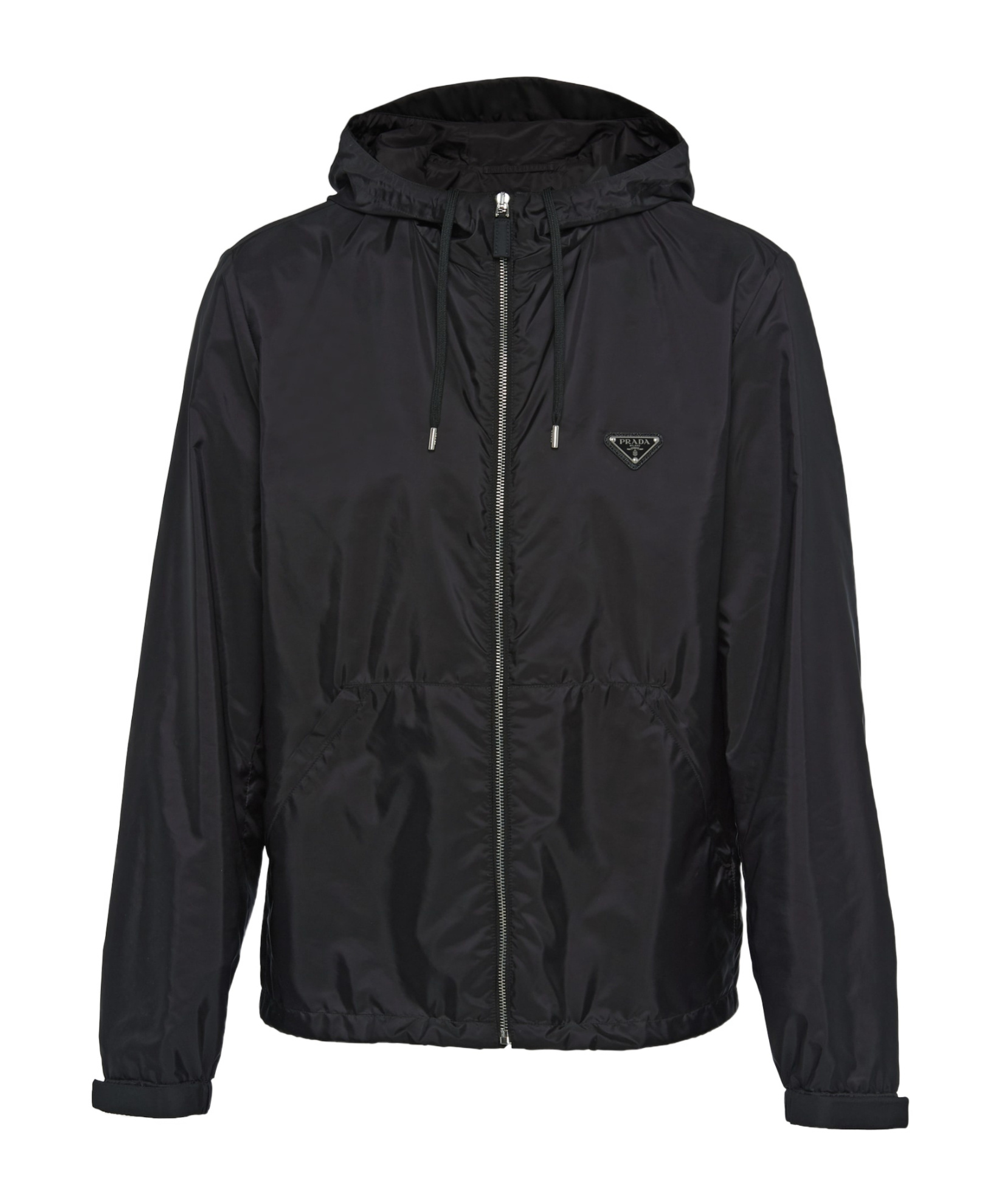 Prada Long-sleeved Casual Jacket In Black