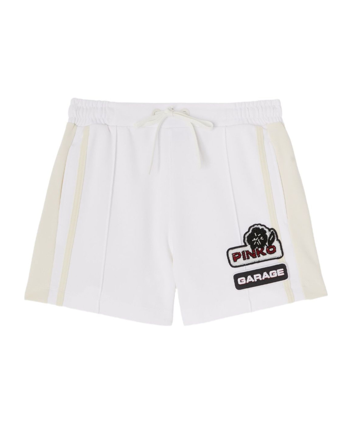 Pinko Logo-patch Shorts In White