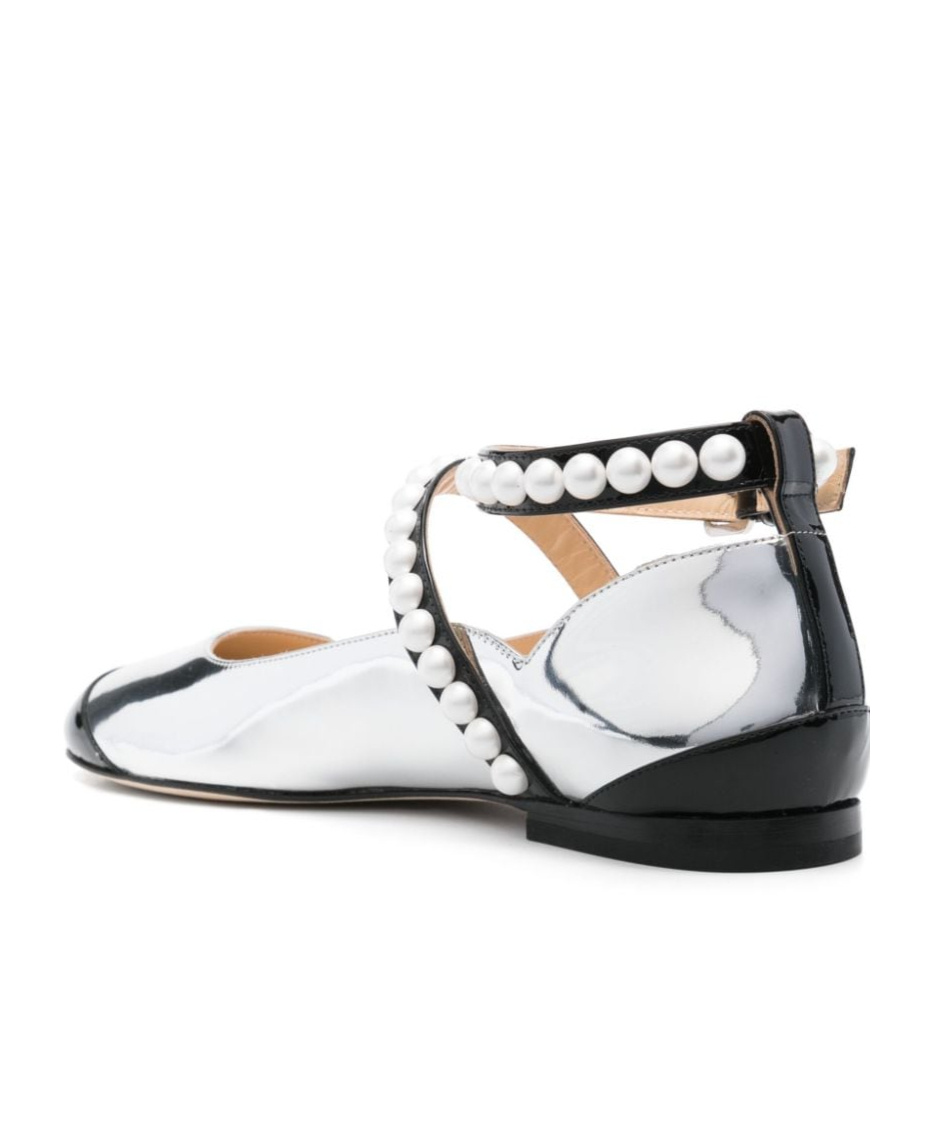 Mach&mach Panelled-design Ballet Flats In White