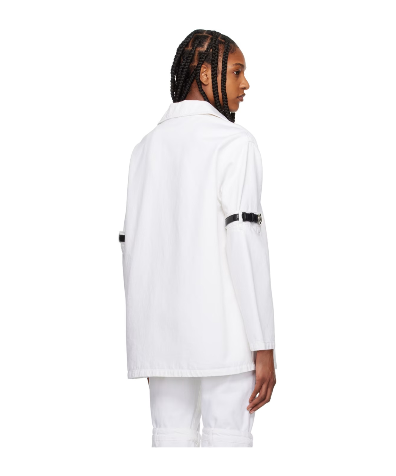 Coperni White Hybrid Denim Shirt In White