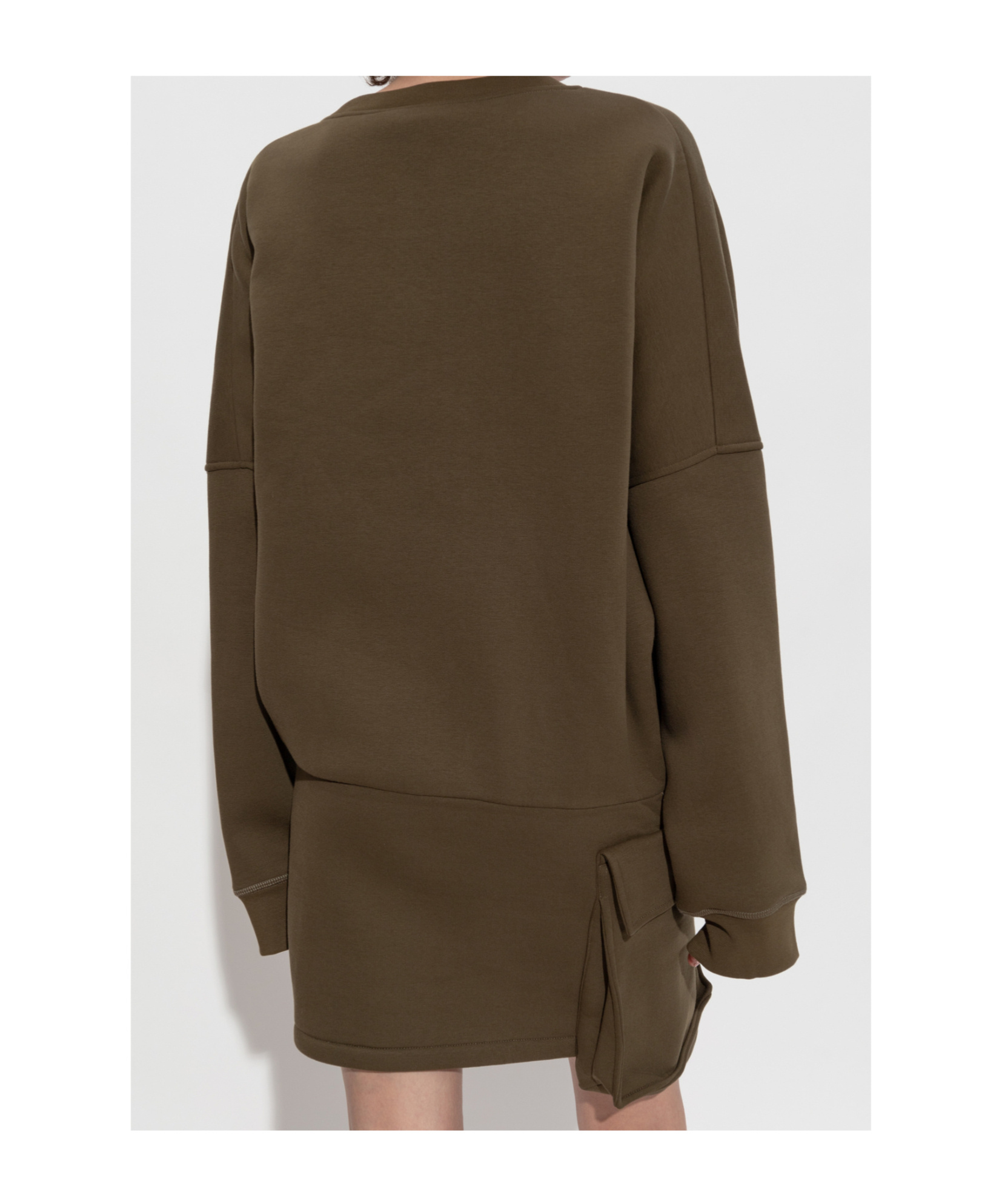 Dsquared2 Asymmetric-hem Sweatshirt Dress In Brown