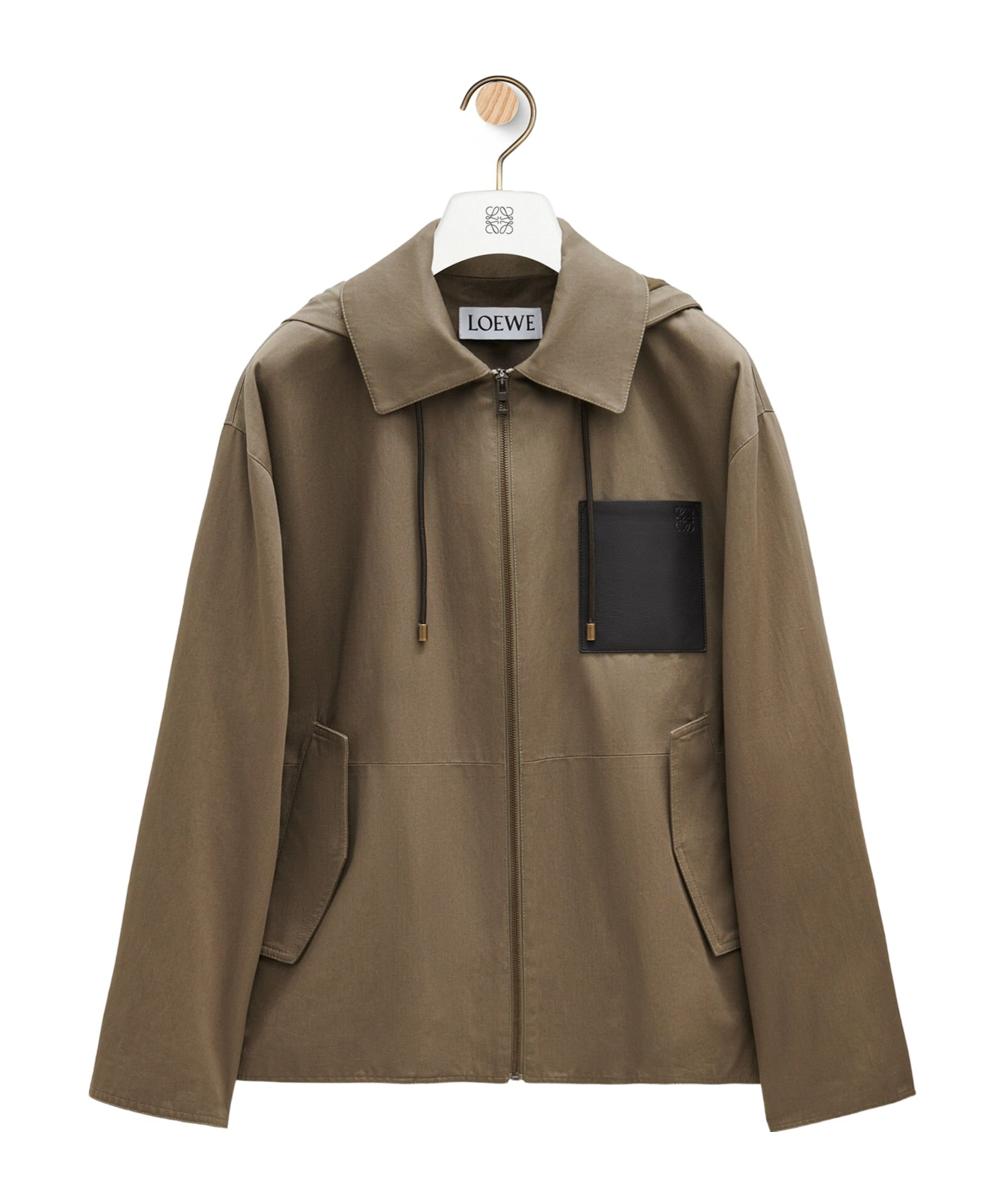 Loewe Hooded Jacket In Brown
