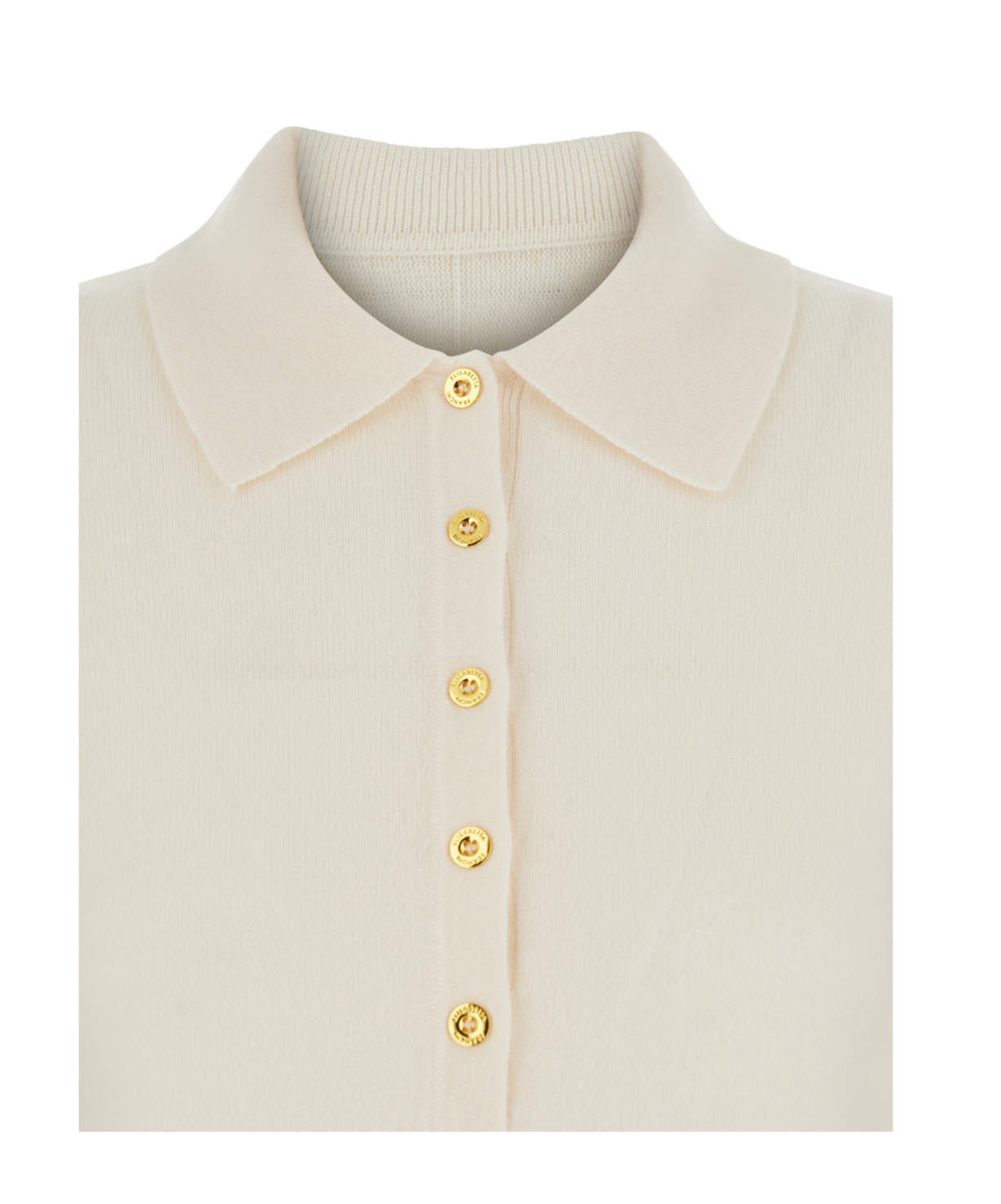 Elisabetta Franchi Polo Style Jumper In Neutral