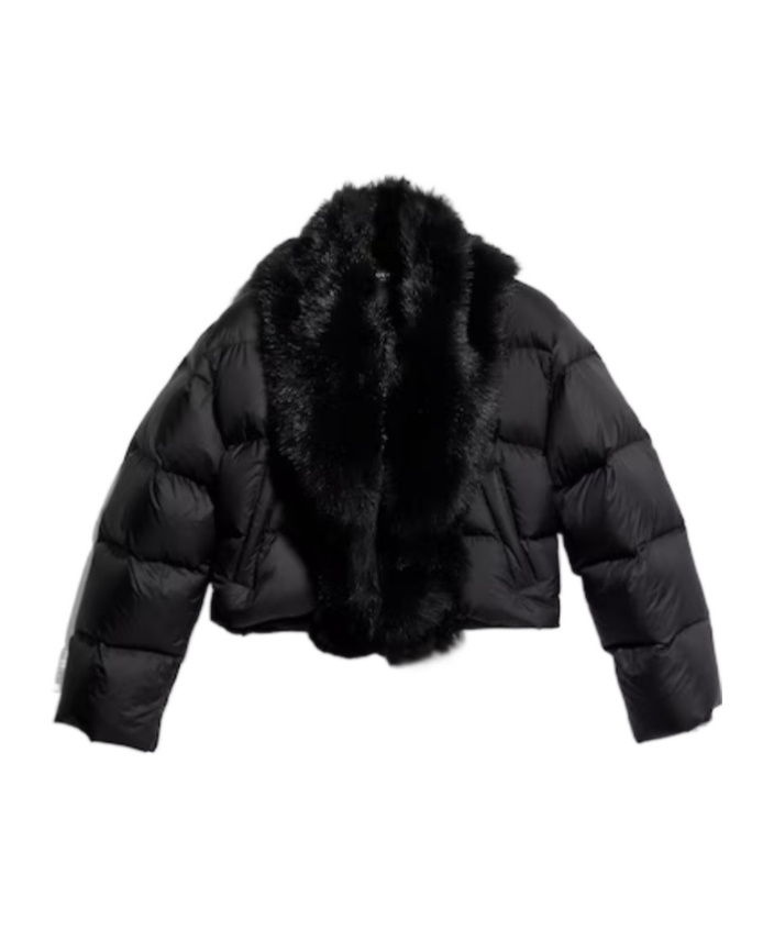 Gucci Long-sleeved Down Jacket In Black