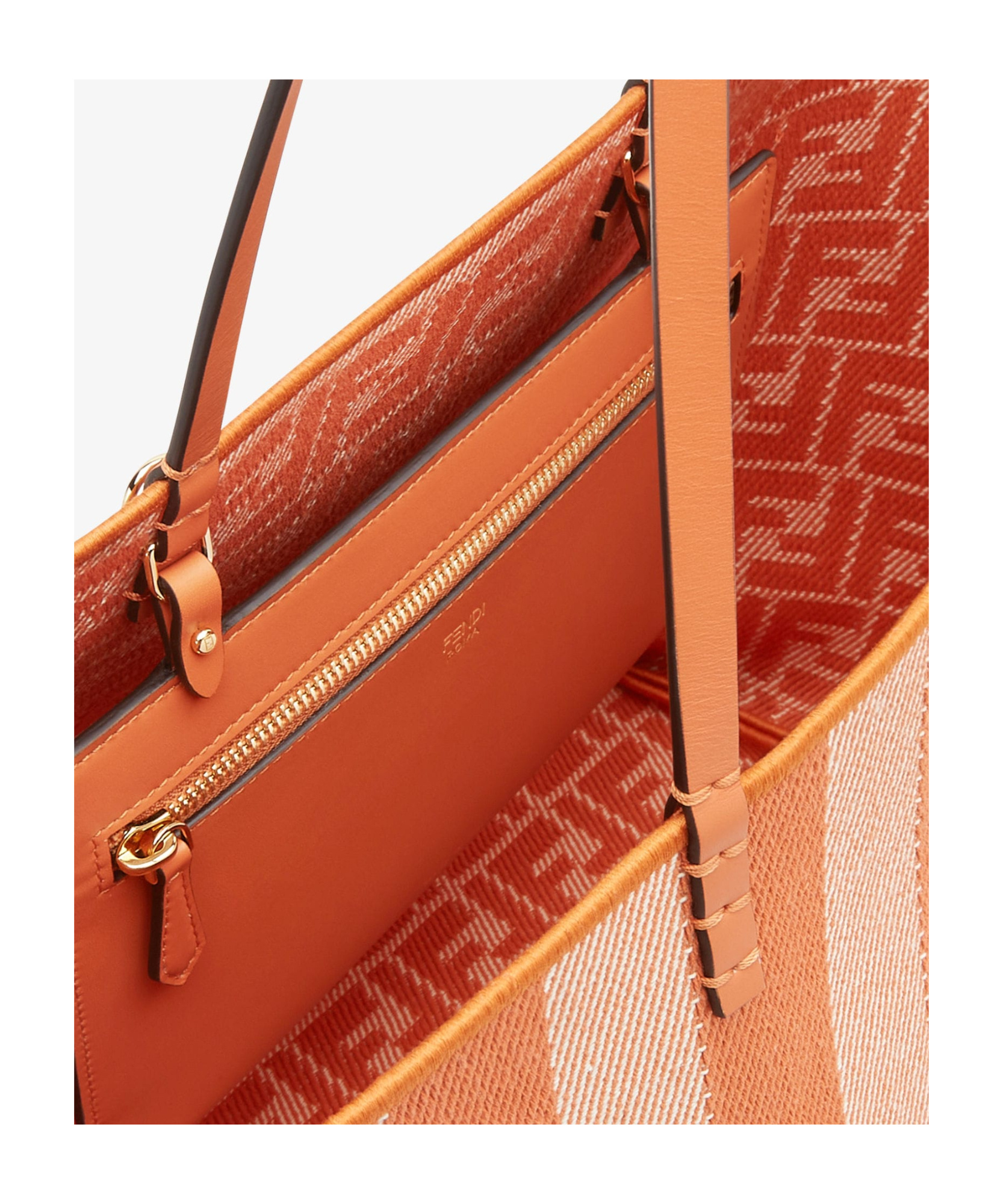 Fendi Roll Large Tote Bag In Orange