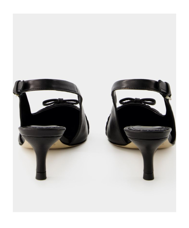Rouje Pointed High-heeled Sandals In Black