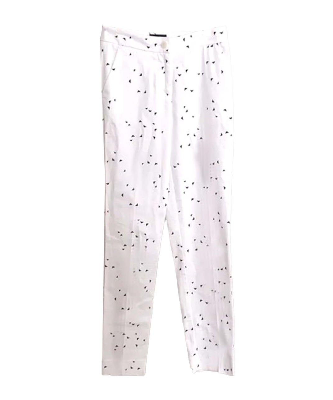Shop Armani Jeans Button Printed Casual Pants In White
