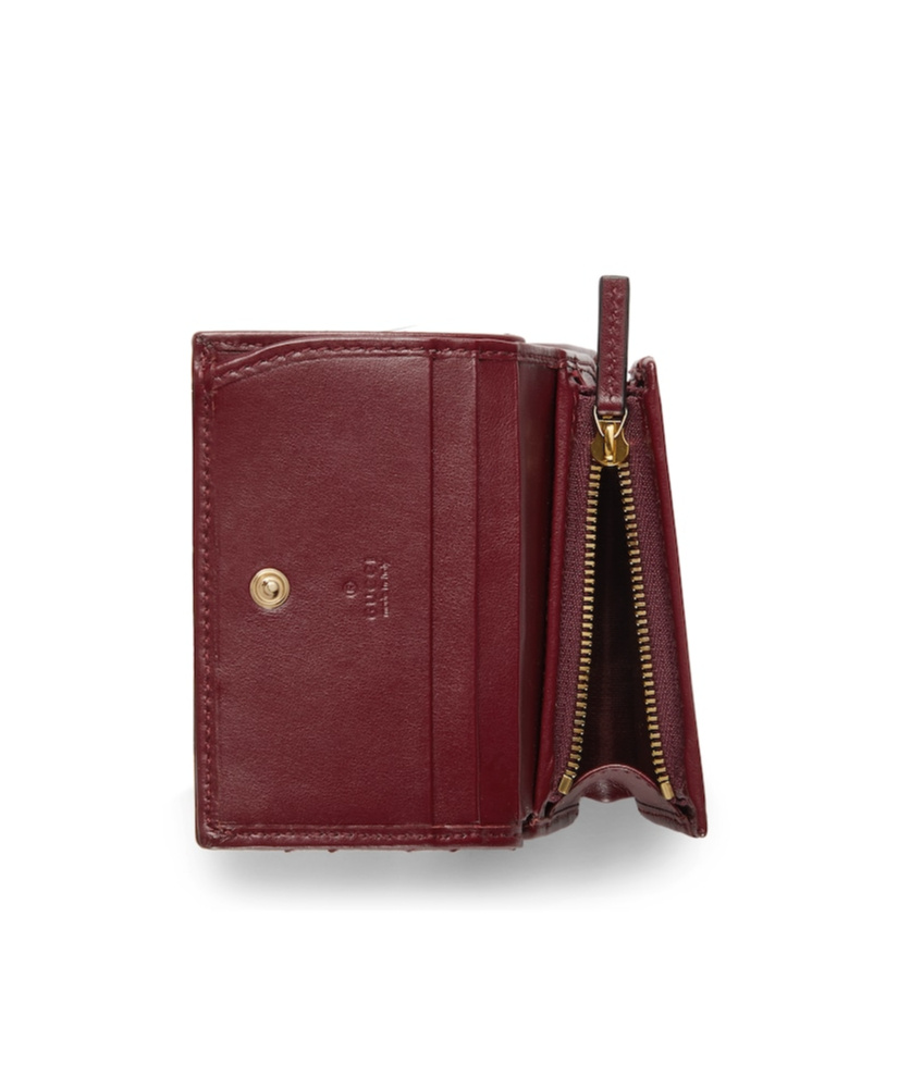 Gucci Womens Rosso Ancora/ros.anc Gg Marmont Leather Wallet In Red