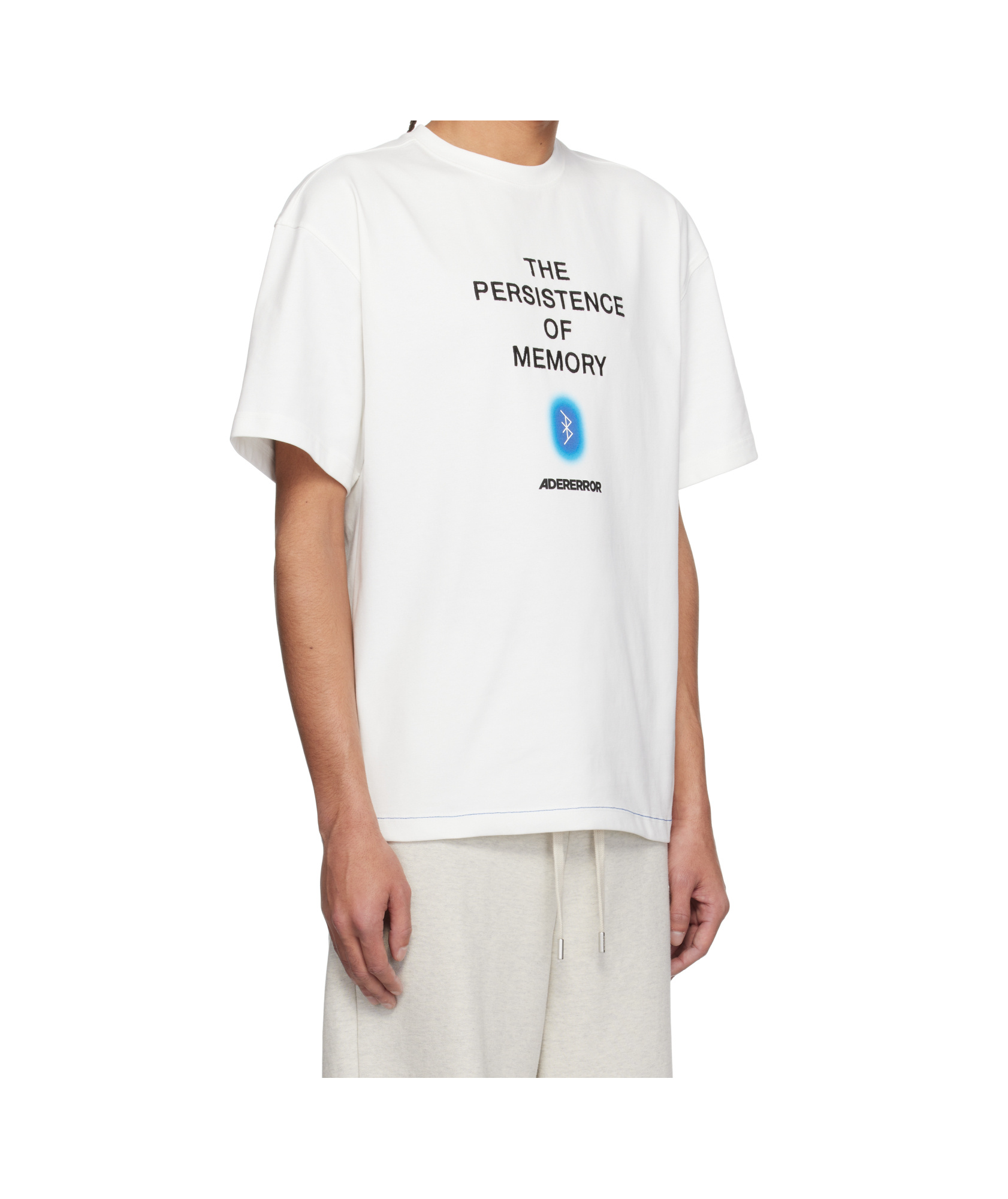 Ader Error White Blue Net Product. 49 T-shirt In White
