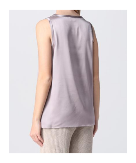 Brunello Cucinelli Logo Vest In Gray